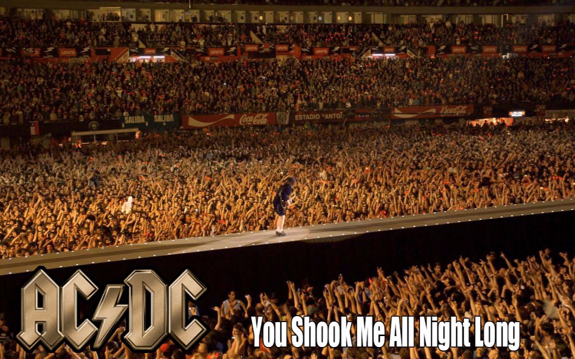 [图]【中字/高清】ACDC - You Shook Me All Night Long 感受纯真的硬摇滚吧！