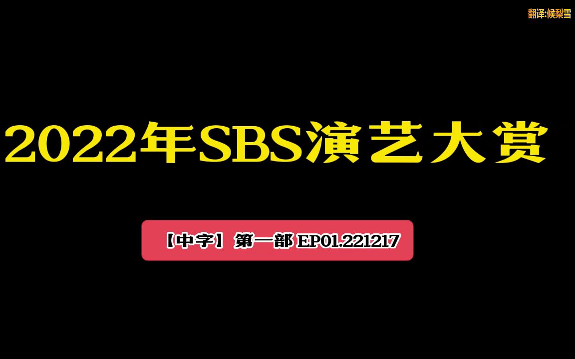 [图]【中字】 《2022年SBS演艺大赏》 第一部 EP01.221217 [英文翻中文]