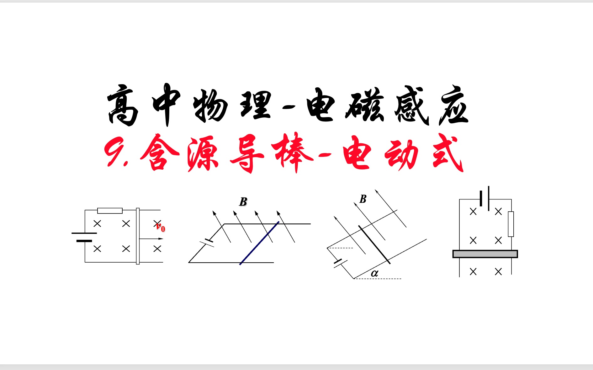 【电磁感应导棒问题】9.含源导棒电动式哔哩哔哩bilibili