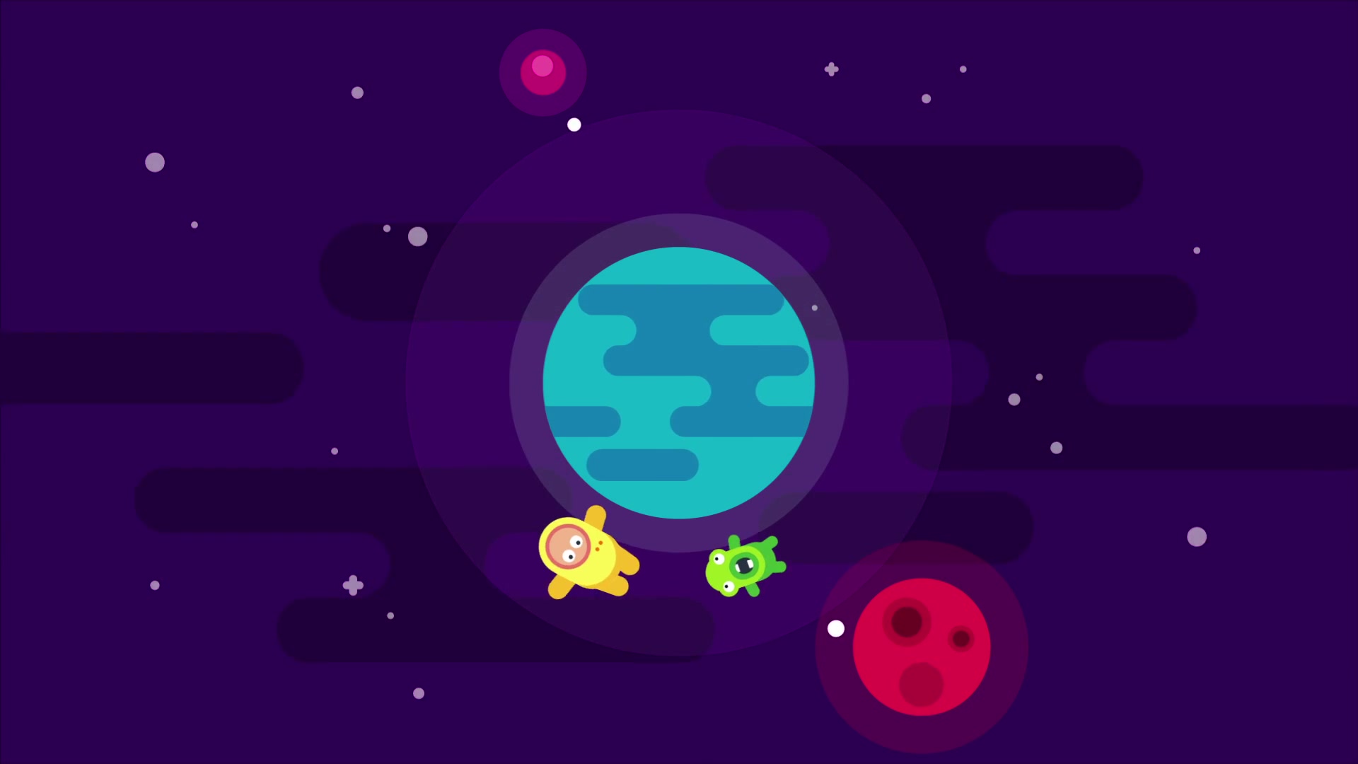 【ae案例教程】太空宇航员卡通mg动画 characters in space animation