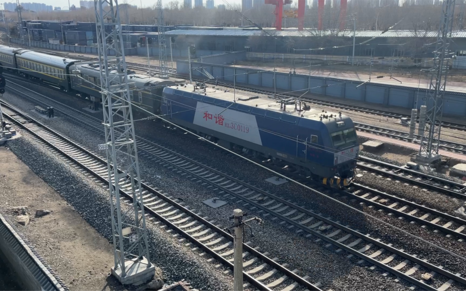 黑交院天桥20210330k7248次碾子山齐齐哈尔三棵树机务段hxd3c011925g