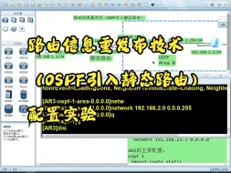 Download Video: 路由信息重发布技术（OSPF引入静态路由）配置实验