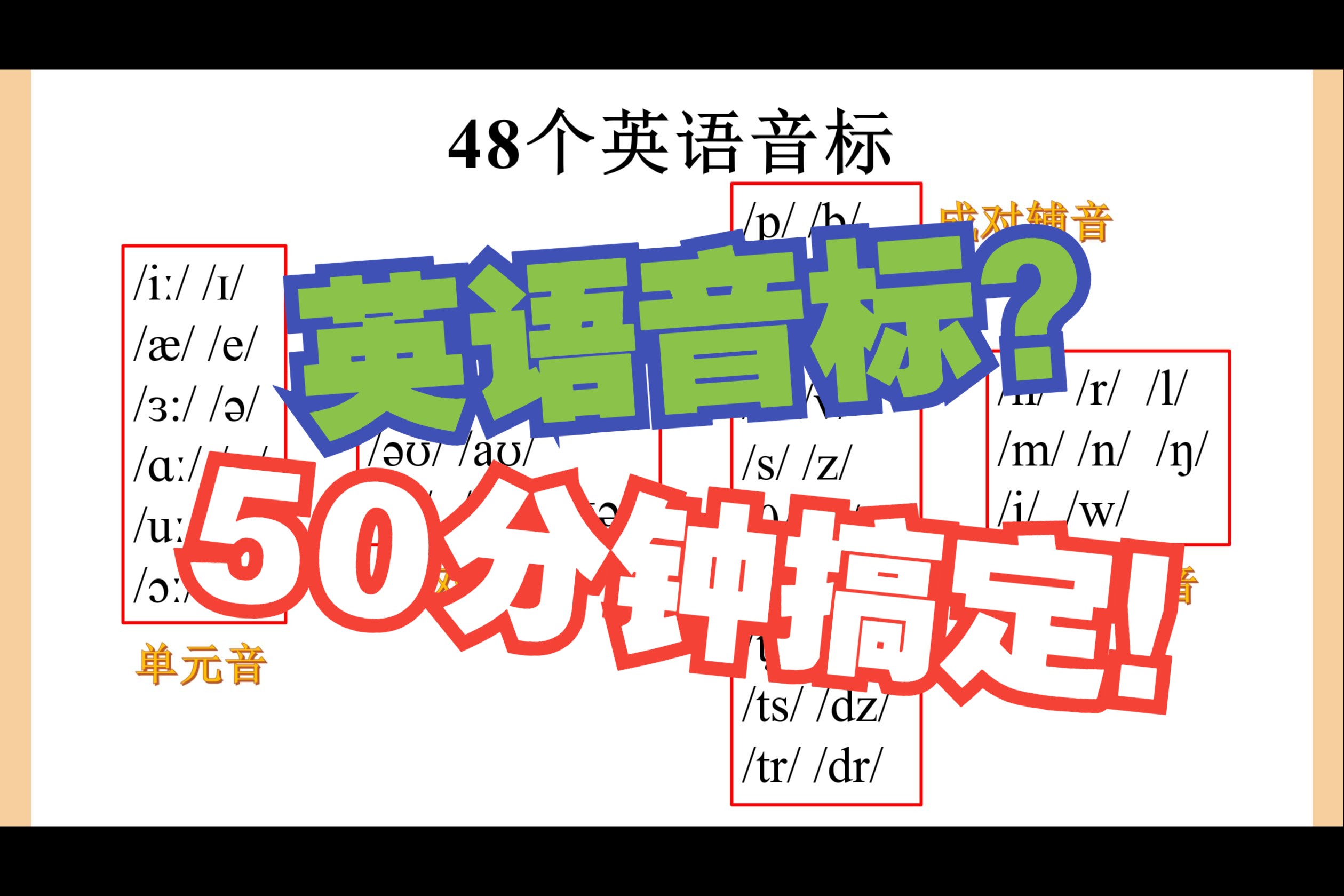 [图]50分钟学完48个英语音标