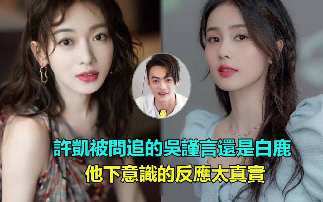 许凯被问追的吴谨言还是白鹿他下意识的反应太真实网友直呼嗑错cp了