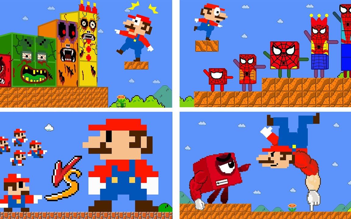 【gm animation】最搞笑僵尸马里奥和数据方块混合过关全集(第9季)