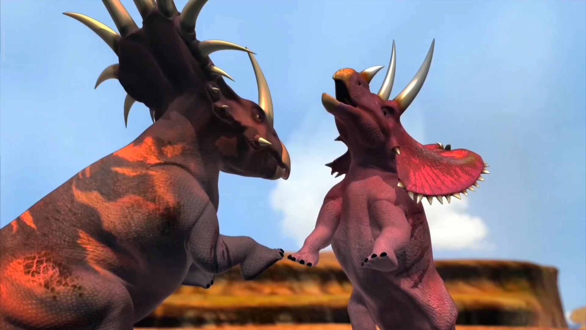 恐龙争霸五角龙vs乾龙