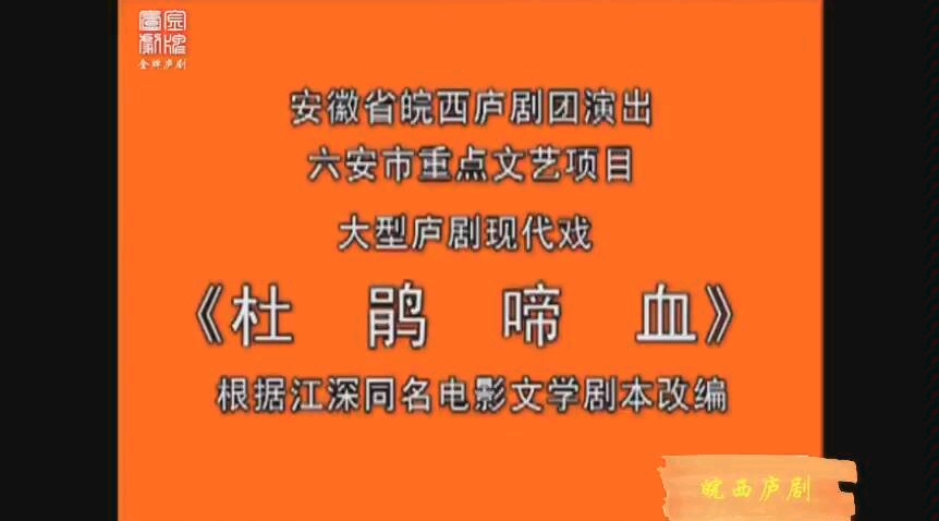 【皖西庐剧】《杜鹃啼血》——冯晓薇(皖西庐剧团)哔哩哔哩bilibili