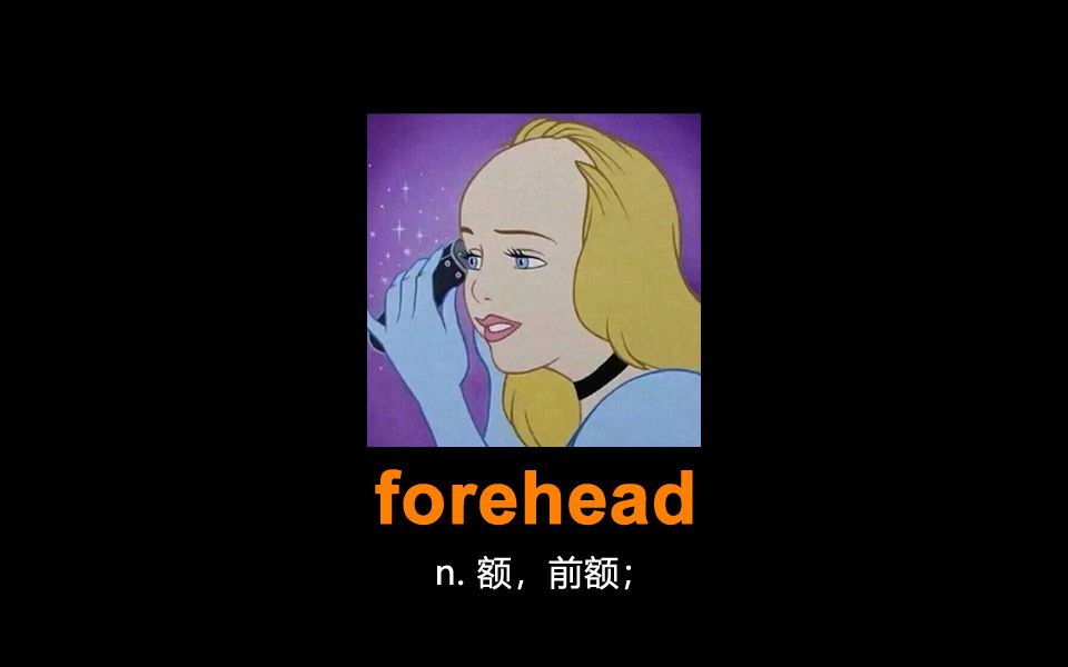 一秒记单词 forehead哔哩哔哩bilibili