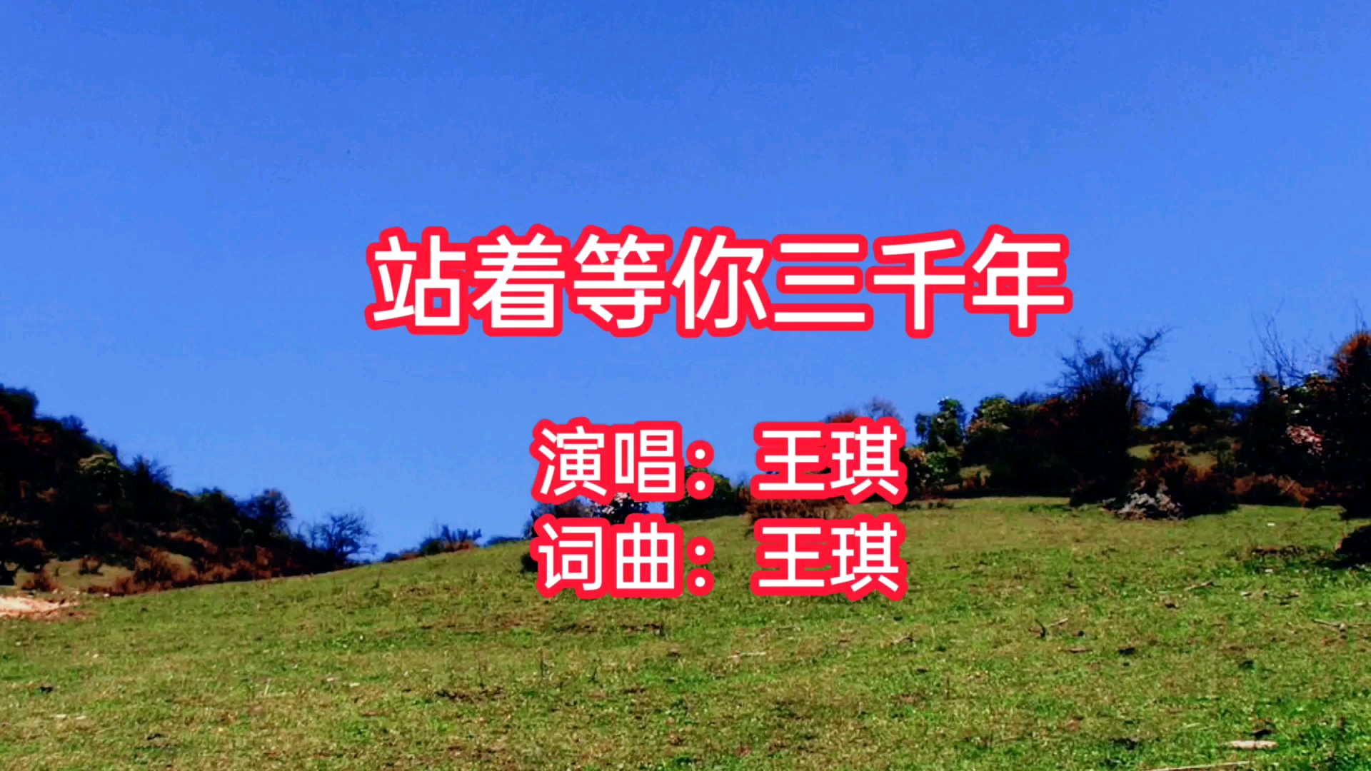王琪原唱《站着等你三千年》伤感情歌,歌声催泪感人,凄美好听