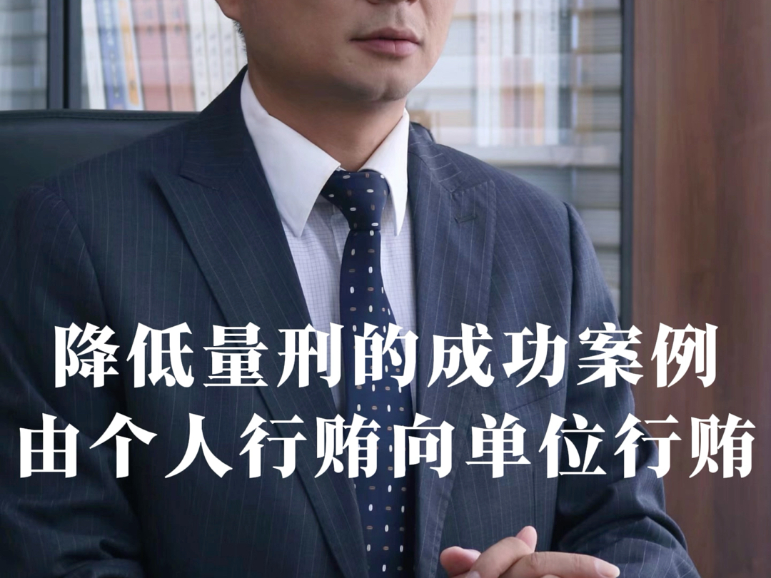 降低量刑的成功案例:个人行贿向单位行贿哔哩哔哩bilibili