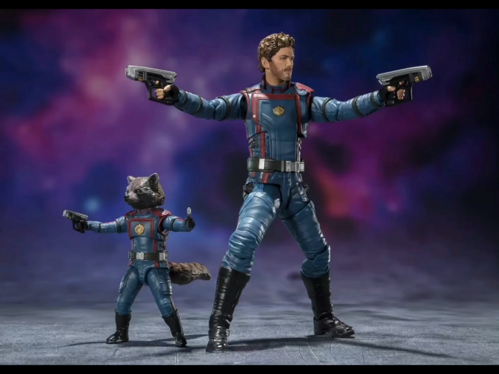 2023年9月发售,《银河护卫队:volume 3》shf系列:星爵&火箭浣熊