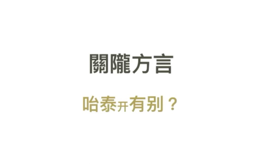 关陇方言咍泰开有别?其实还真有4个字!哔哩哔哩bilibili