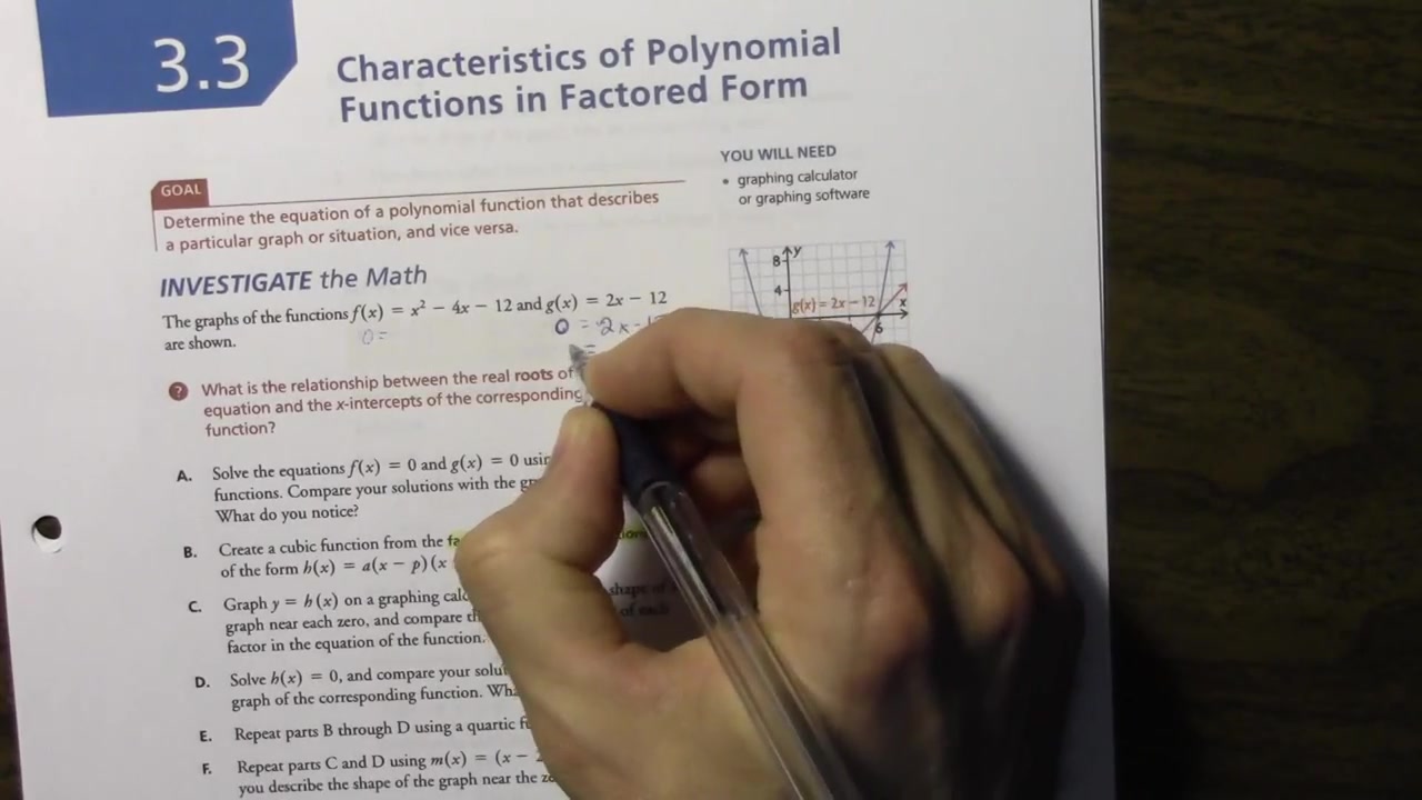 MHF3.4.3Characteristics of Polynomial Functions in factored form 1 of 2哔哩哔哩bilibili