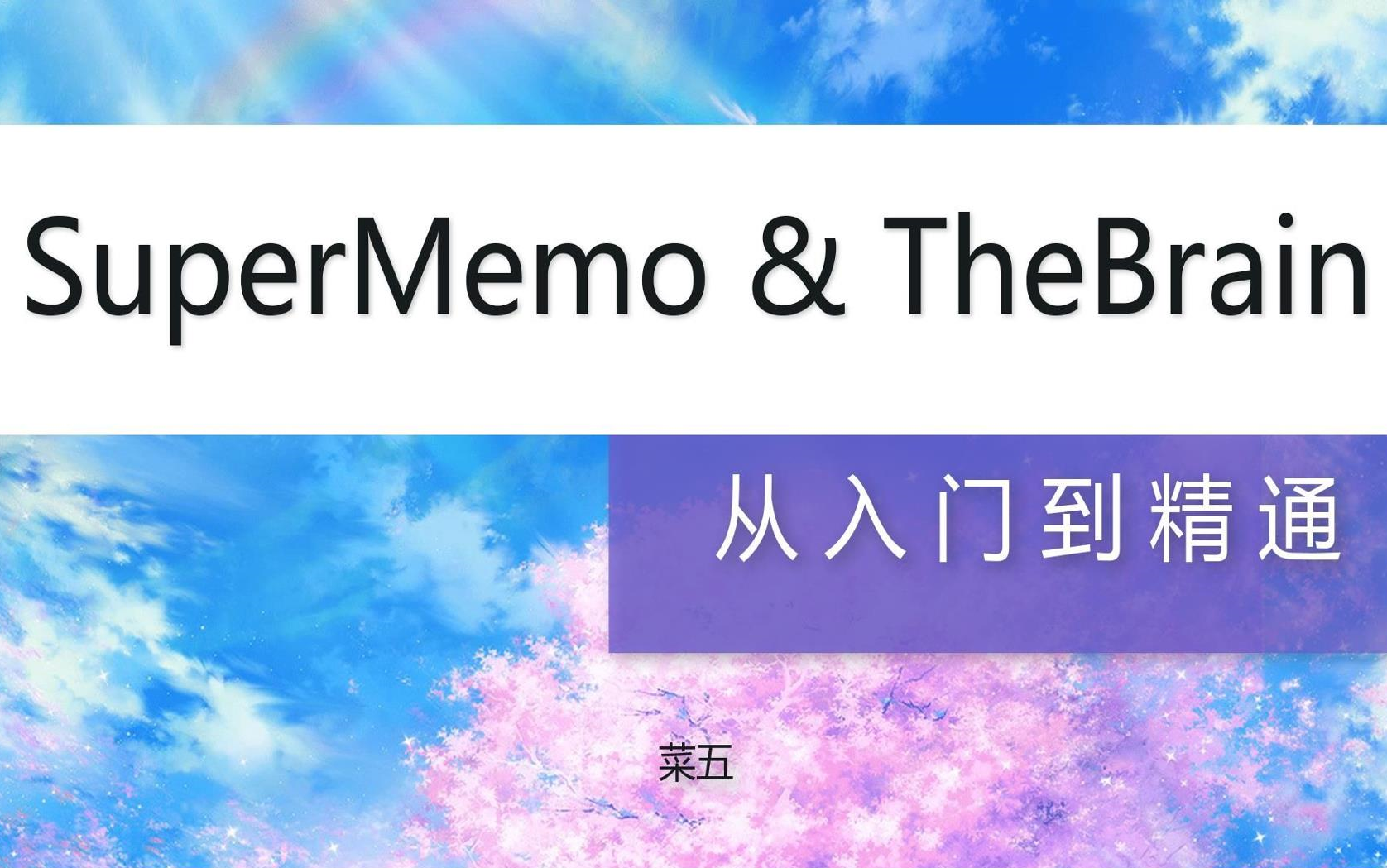 09第九部分SuperMemo & TheBrain从入门到精通系列哔哩哔哩bilibili