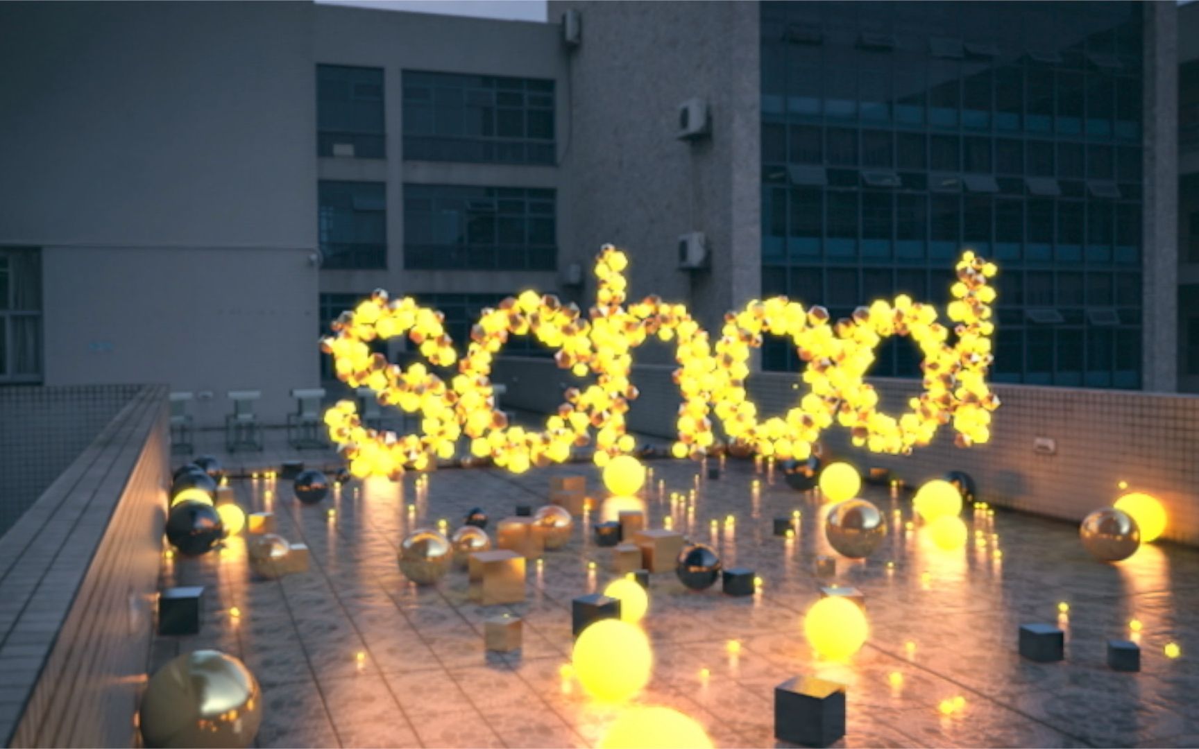 [图]【C4D】C4D ART SCHOOL艺术学院 VFX实景合成案例