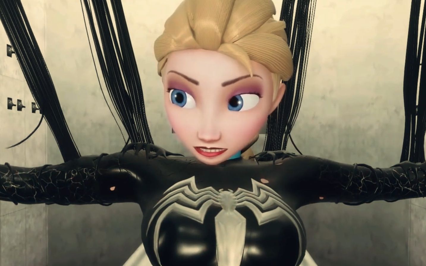 艾莎遇见毒液,这次毒液没有得逞