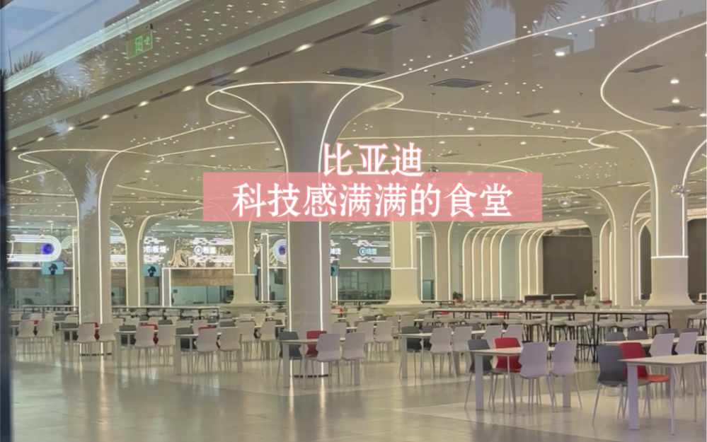 探秘比亚迪科技感满满的食堂