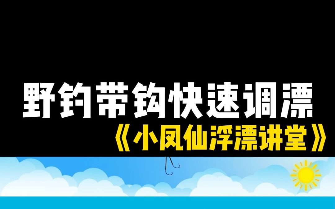 野钓带钩快速调漂哔哩哔哩bilibili