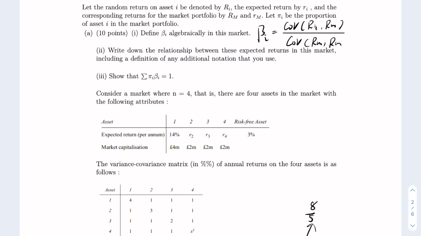 [图]证券投资学期末模拟试题精讲 2.资产组合理论与CAPM