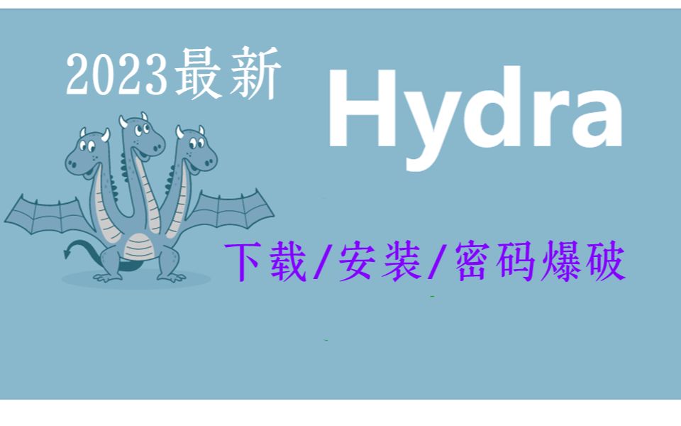 2023最新Hydra下载安装使用教程,密码爆破,指令解析,三分钟手把手教会,非常简单(黑客入门/Hydra下载/Hydra安装/Hydra密码爆破使用教程)哔哩哔...