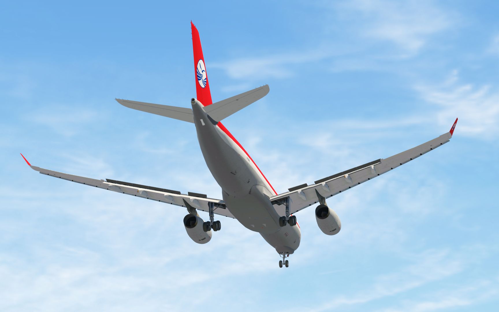 xplane11四川航空双下巴a330-200f (b-308l)落地檀香山国际机场,多名