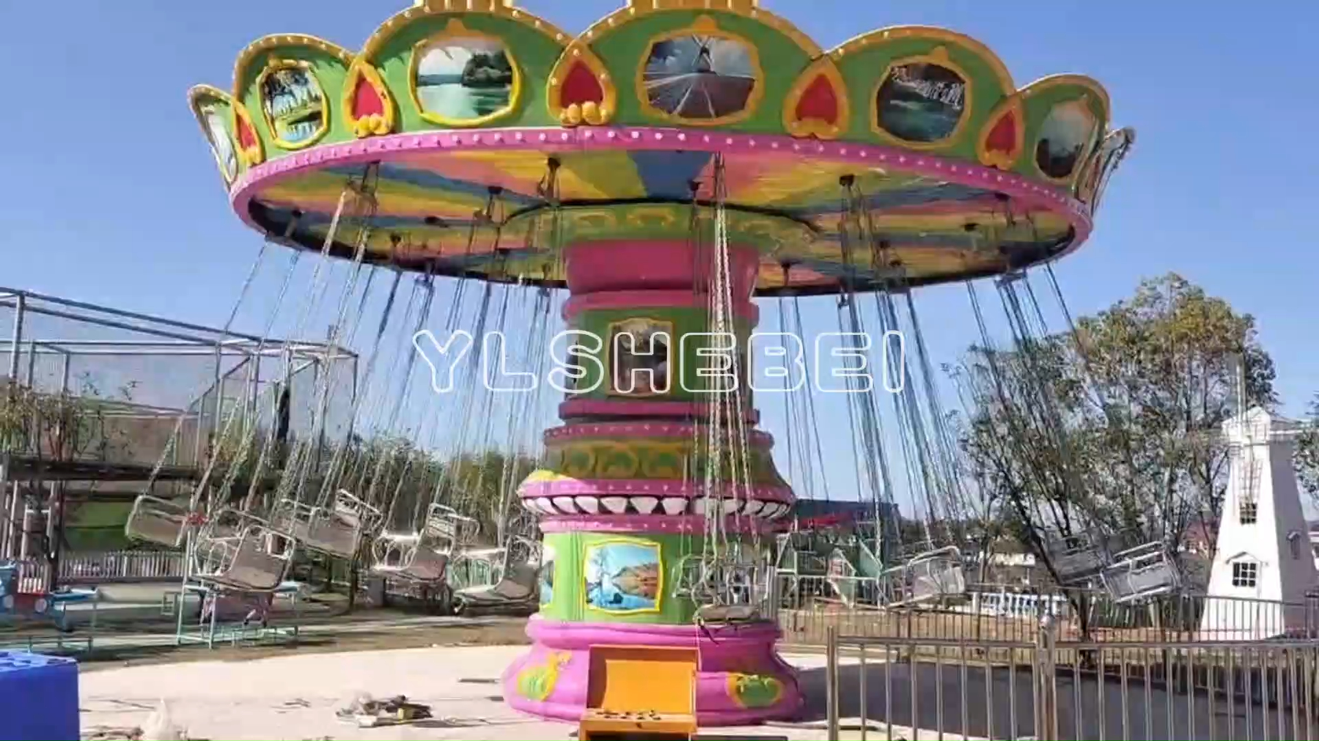 豪华36人旋转摇头飞椅游乐设备 公园景区游乐园必选项目