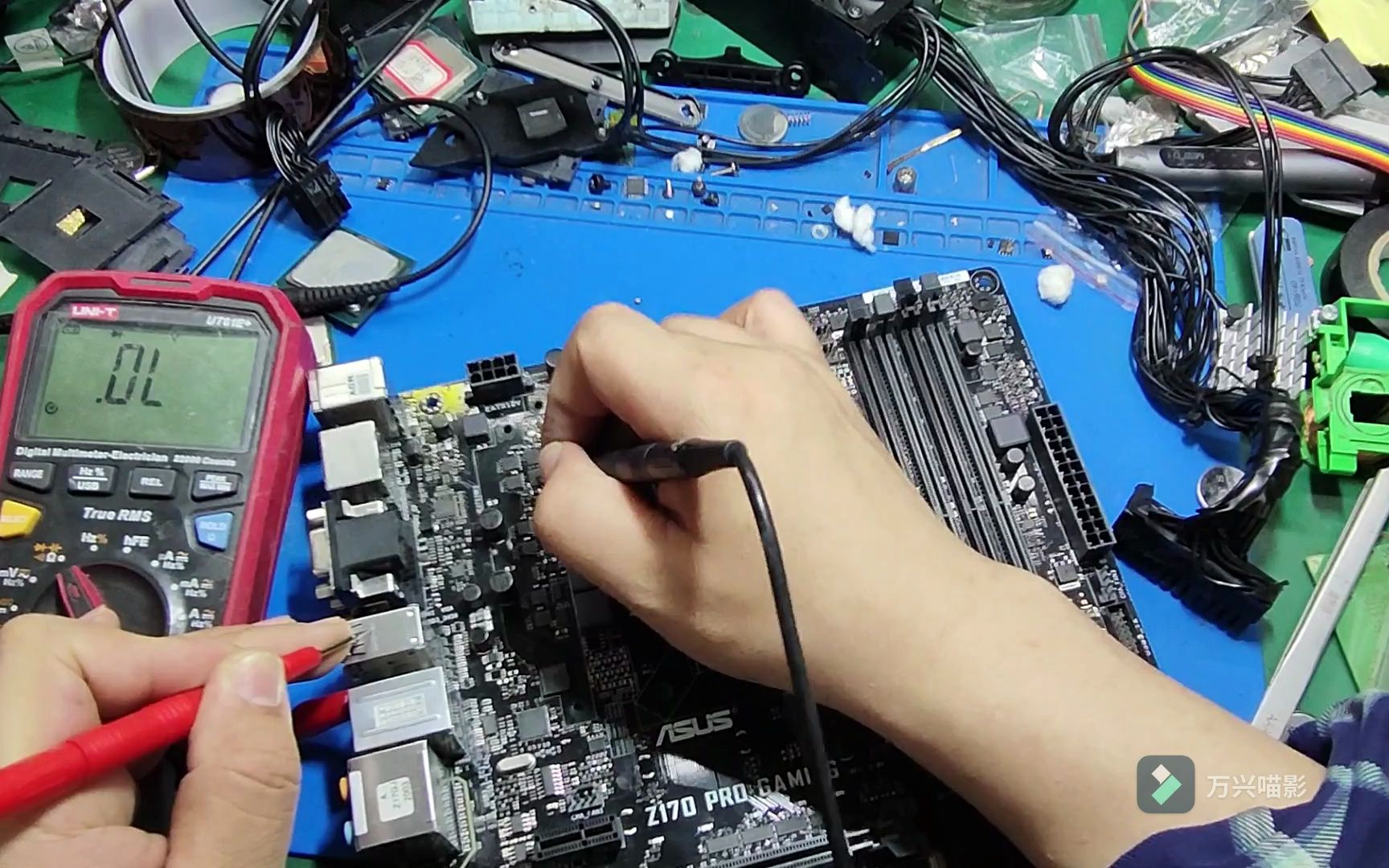 主板维修--华硕z170 cpu供电短路维修
