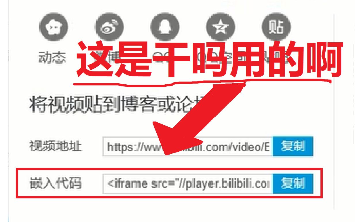 b站视频分享里的嵌入代码到底是什么啊啊啊啊啊哔哩哔哩bilibili