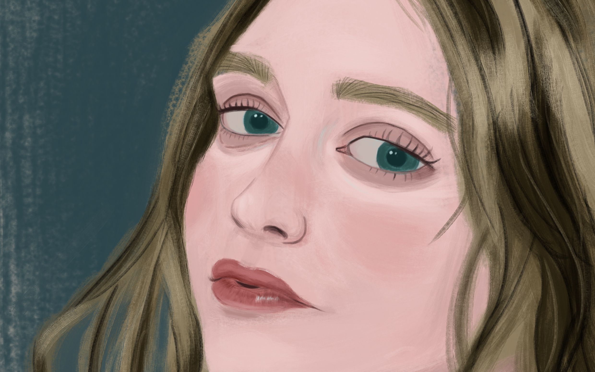 【厚涂】萌新练习涂一个欧美系美少女