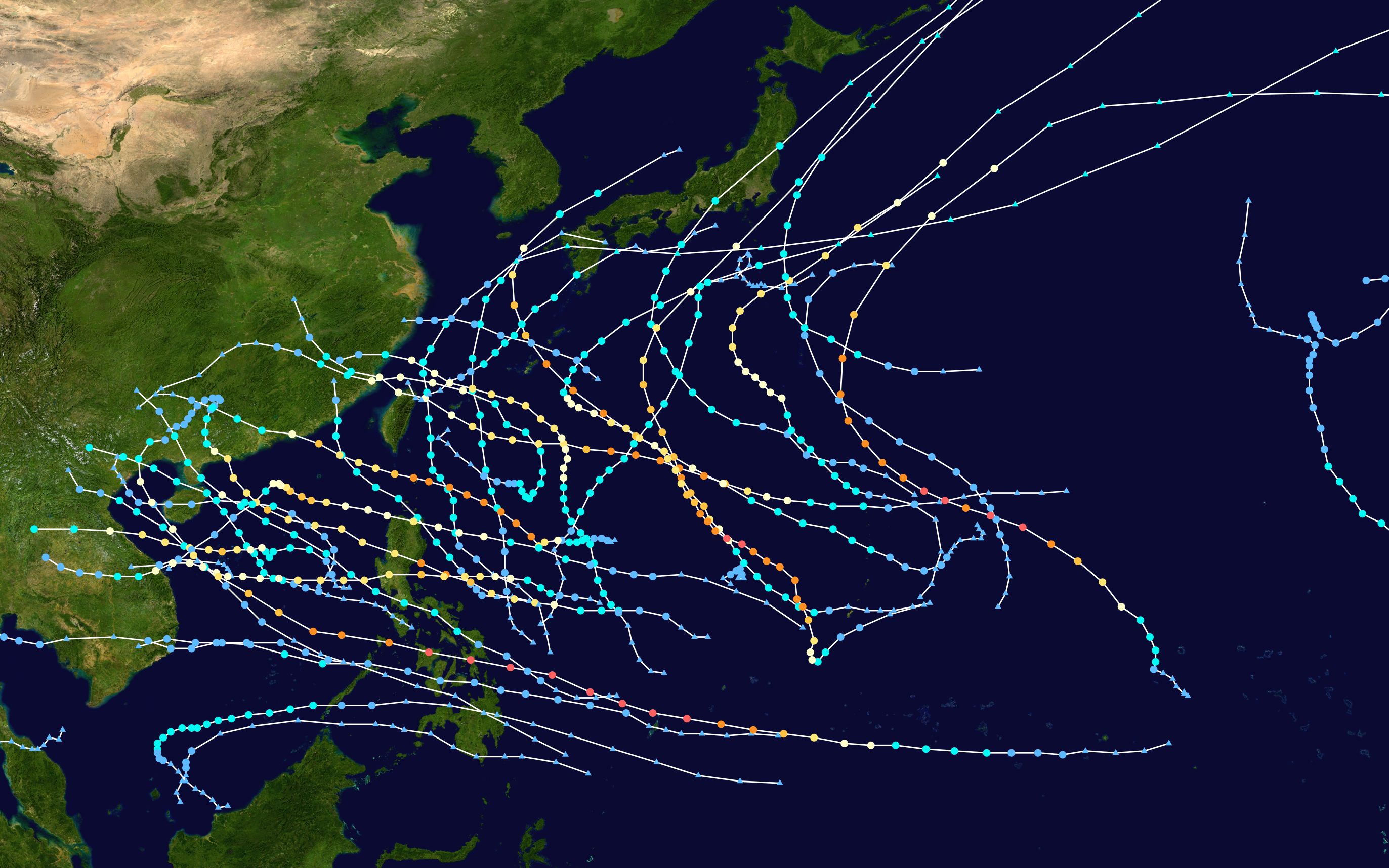 2013年太平洋台风季云图视频