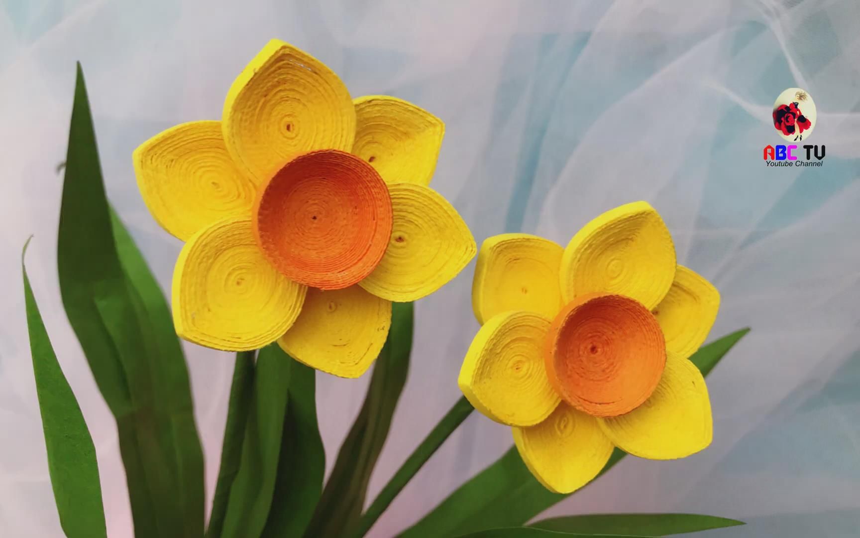 abc tv 衍纸(quilling)如何制作水仙花