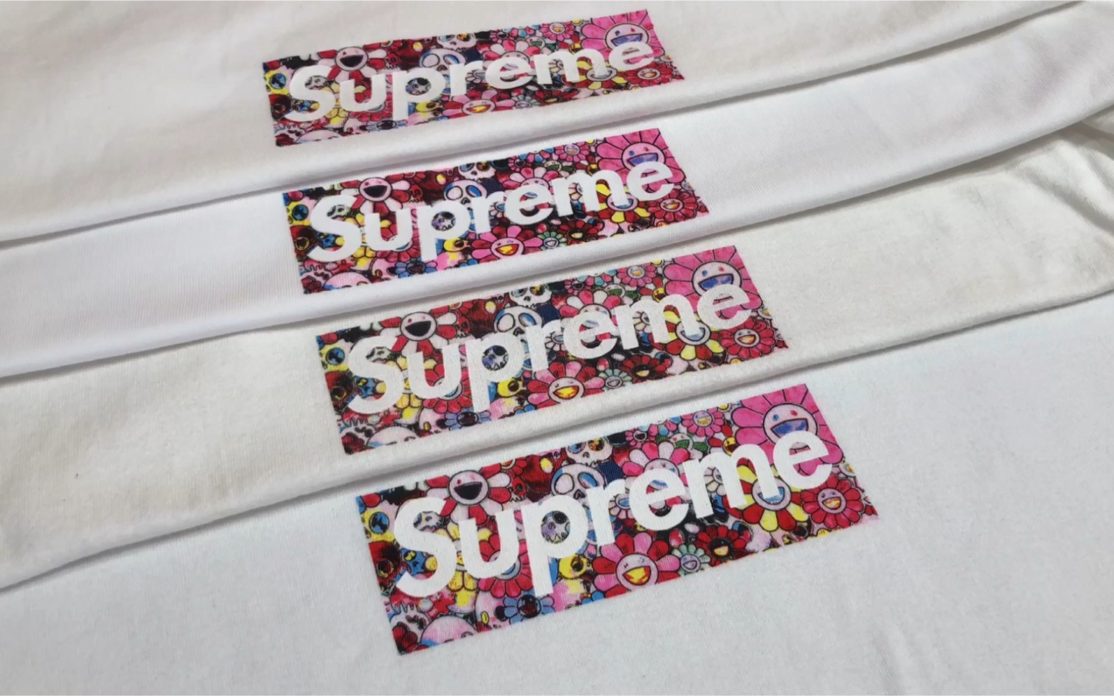 【细致对比/发货现场】supreme x 村上隆 联名款 box logo 慈善 太阳