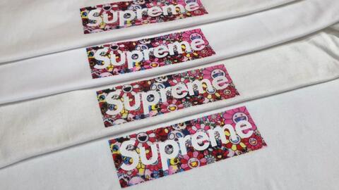 细致对比/发货现场】Supreme x 村上隆联名款Box Logo 慈善太阳花男女款