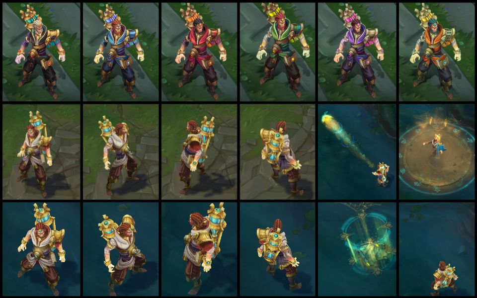 【英雄联盟】新皮肤圣金法师瑞兹演示!