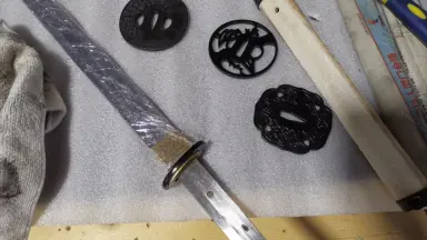 古兵器   武具　刀装具　日本刀　模造刀  短刀 画橋蕭1 1本 古兵器 武具 刀装具 日本刀 模造刀 短刀 画橋蕭1