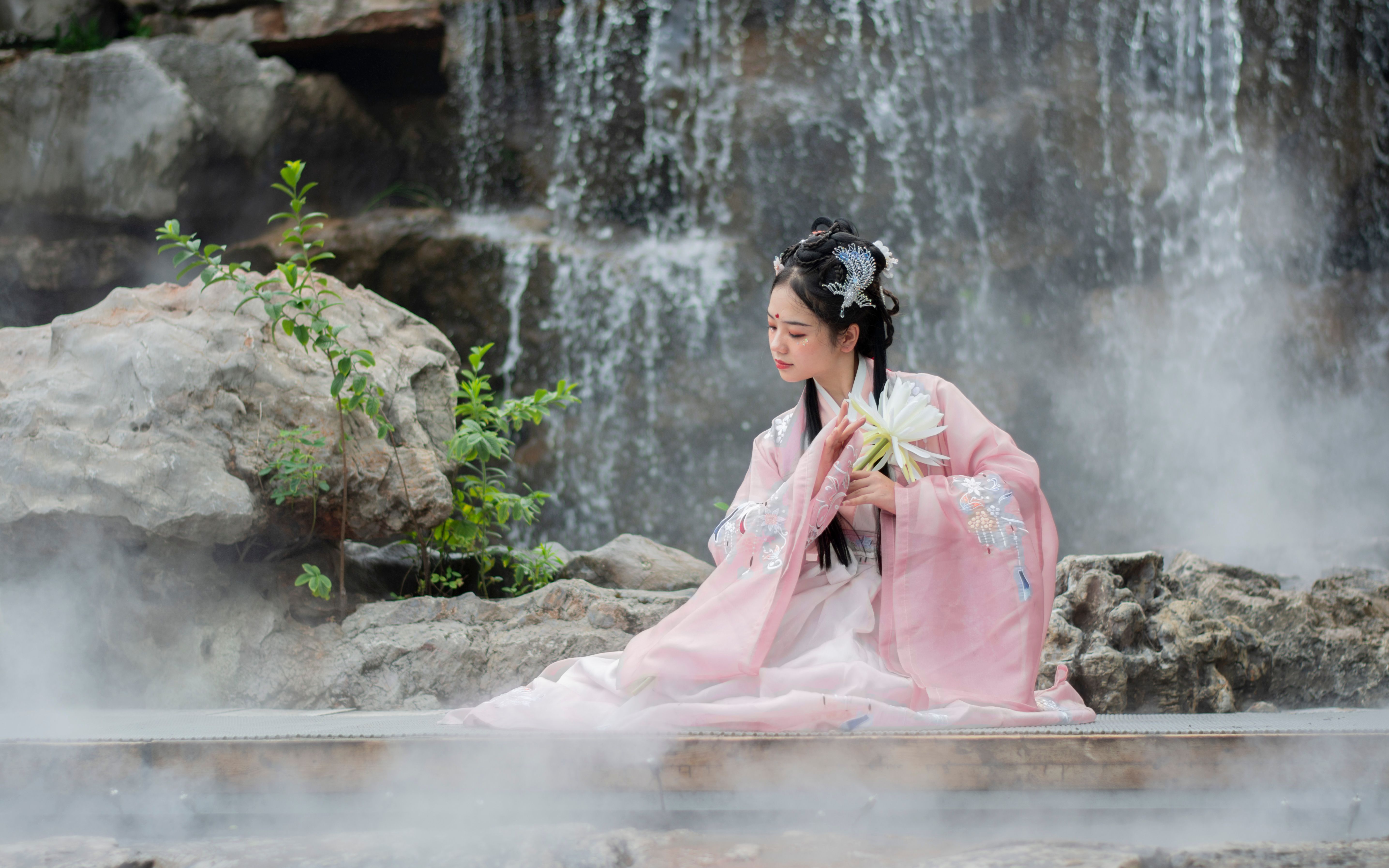 尼康d7100 烈日下拍汉服小姐姐 东方盐湖城