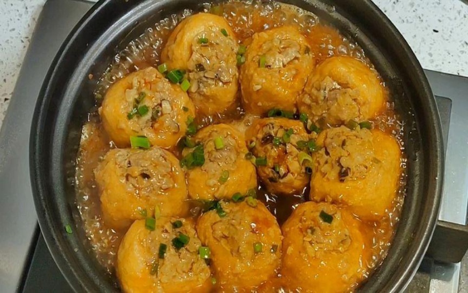 酿油豆腐煲,出锅鲜嫩多汁,营养好吃,太香了