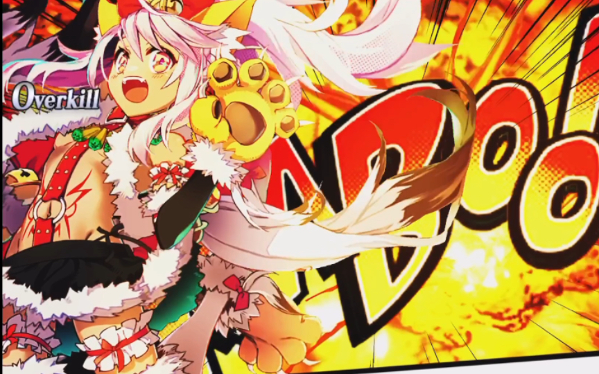 【fgo日服】泳装小黑克洛伊 ex攻击动作 宝具演出 仇阶绿卡