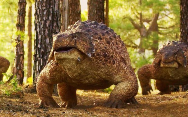 盾甲龙是陆地上最大的动物之一它们地球上最早的巨