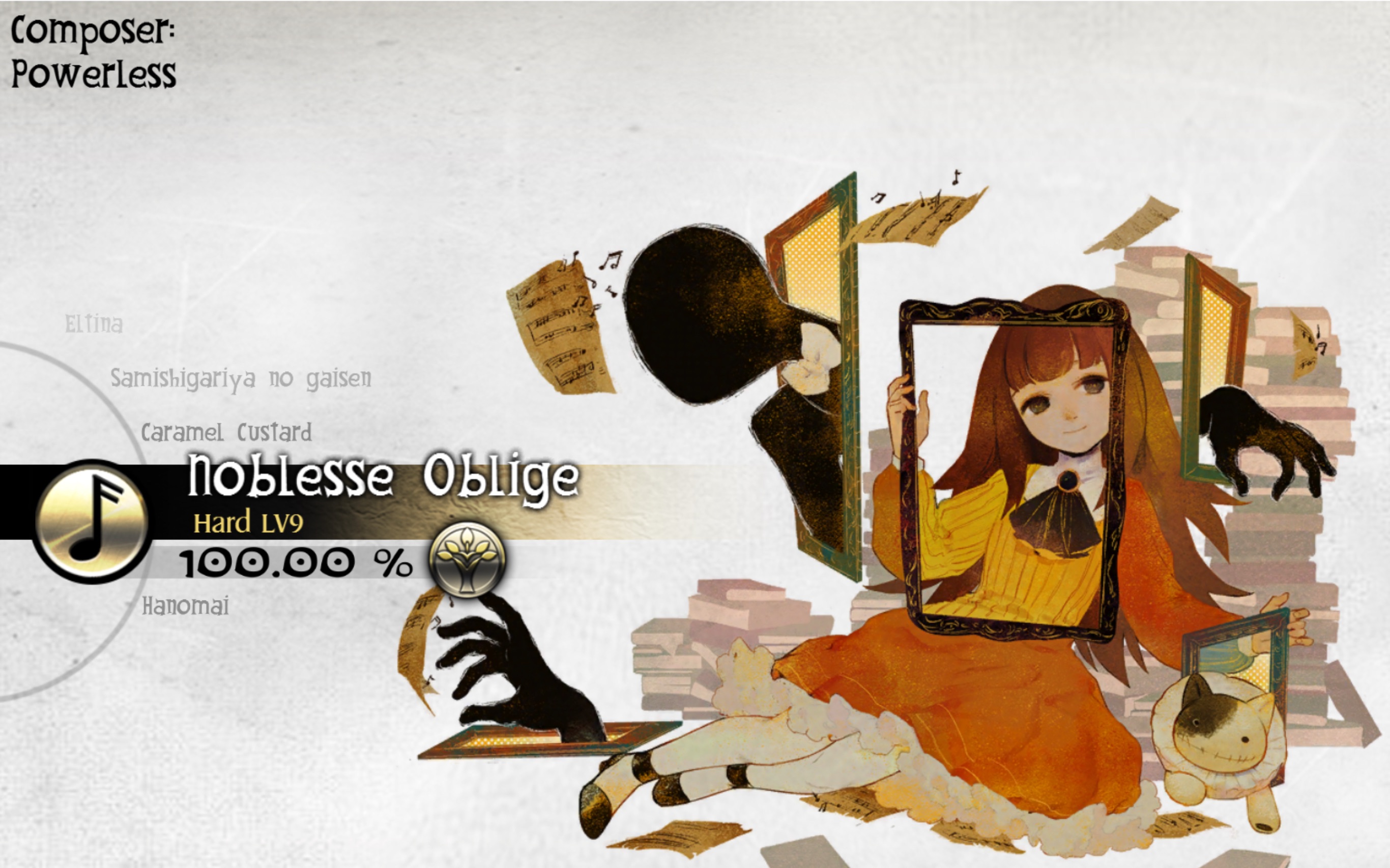 [deemo] noblesse oblige [hard lv.9, 100.00% all charming]