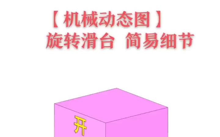 机械动态图 之 简易旋转滑台,有细节哔哩哔哩bilibili