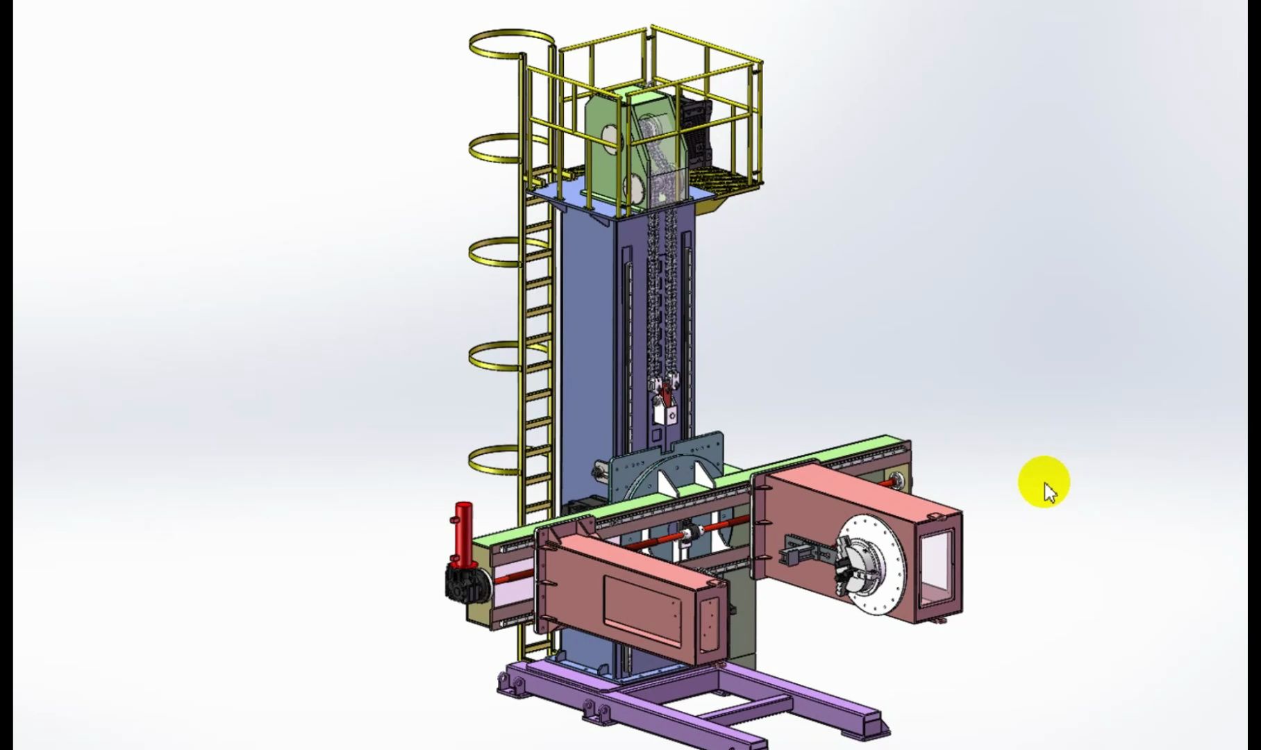 四轴大工件焊接翻转机构设计,如何实现重载翻转?