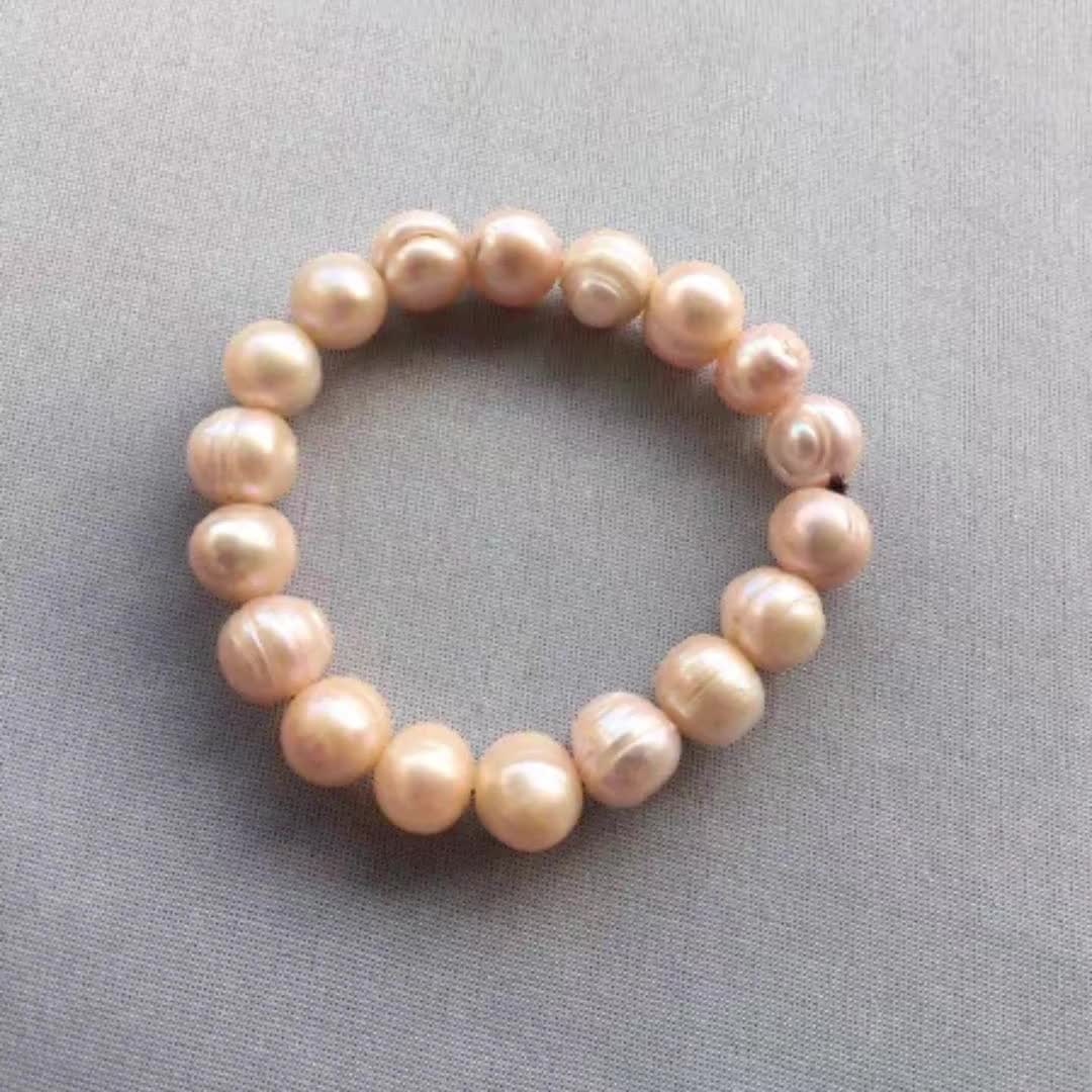 【25元券】一线老货 天然粉红珍珠手链 珍珠手串男女款珍珠手链饰品