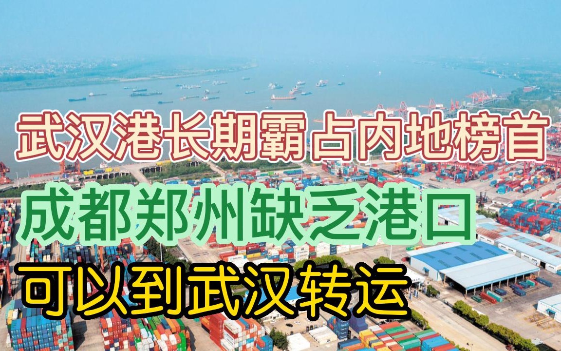 武汉港集装箱吞吐量稳居中西部第一,重庆港九江港加起来都比不上哔哩哔哩bilibili