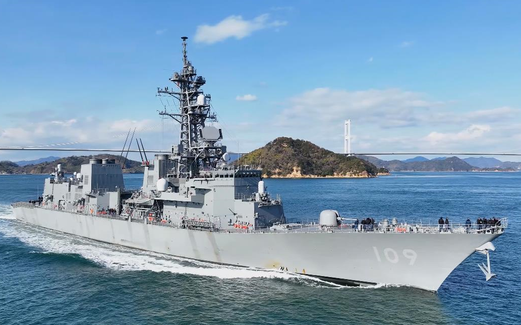 【海上自卫队】村雨级驱逐舰"有明"号(dd-109)来岛海峡东航(2024/1)