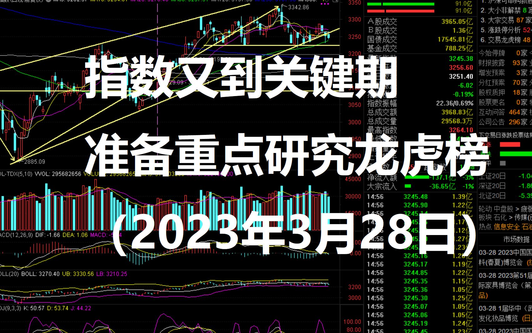 指数又到关键期,准备重点研究龙虎榜(20230328)哔哩哔哩bilibili