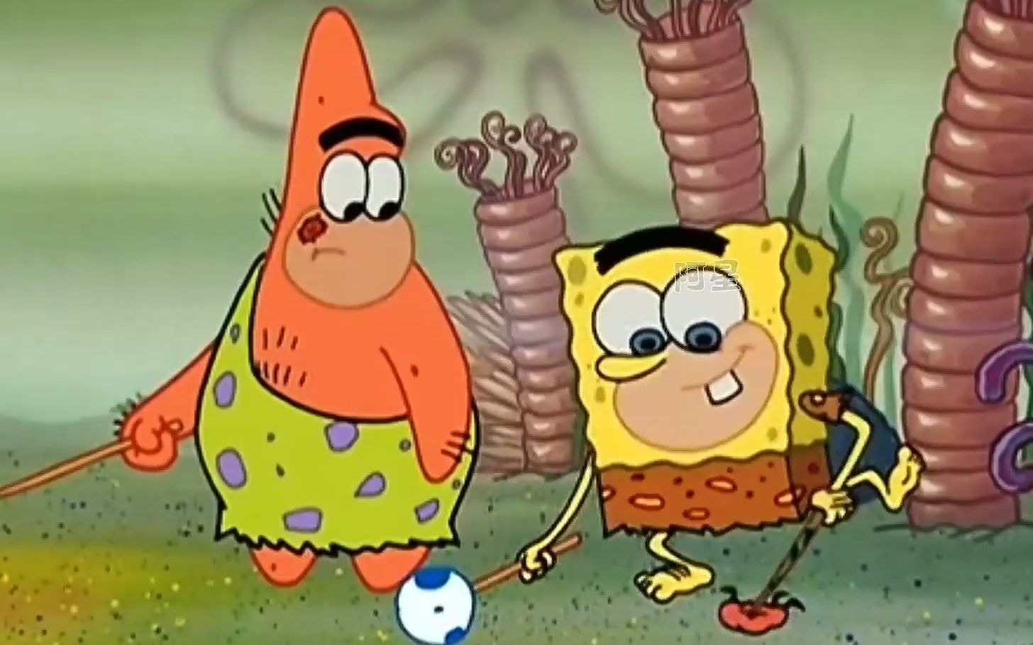 原始时代的小海绵是如何起床的海绵宝宝 动画解说 二次元 原创 阿星