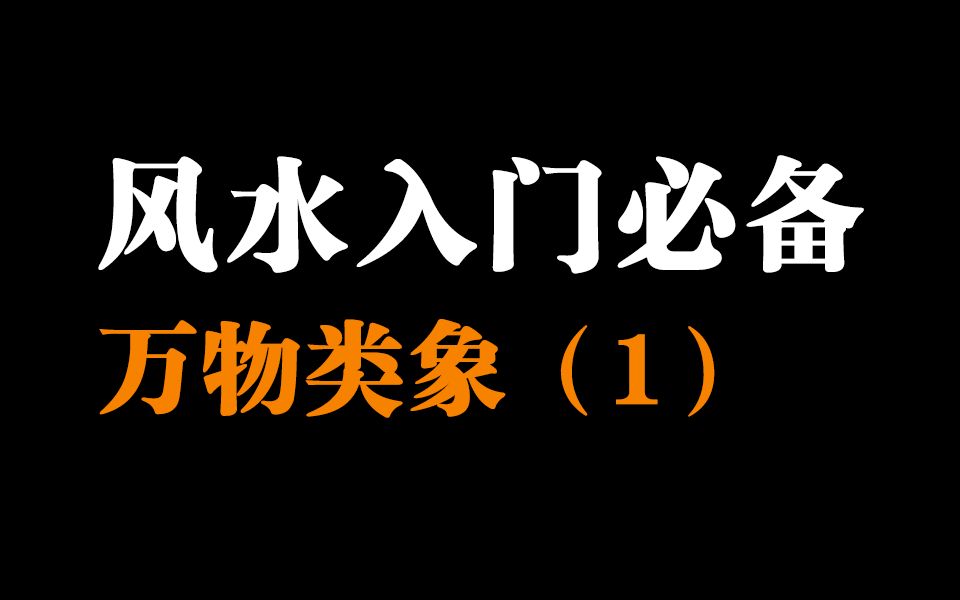 小白也能学风水!万物类象第一讲哔哩哔哩bilibili