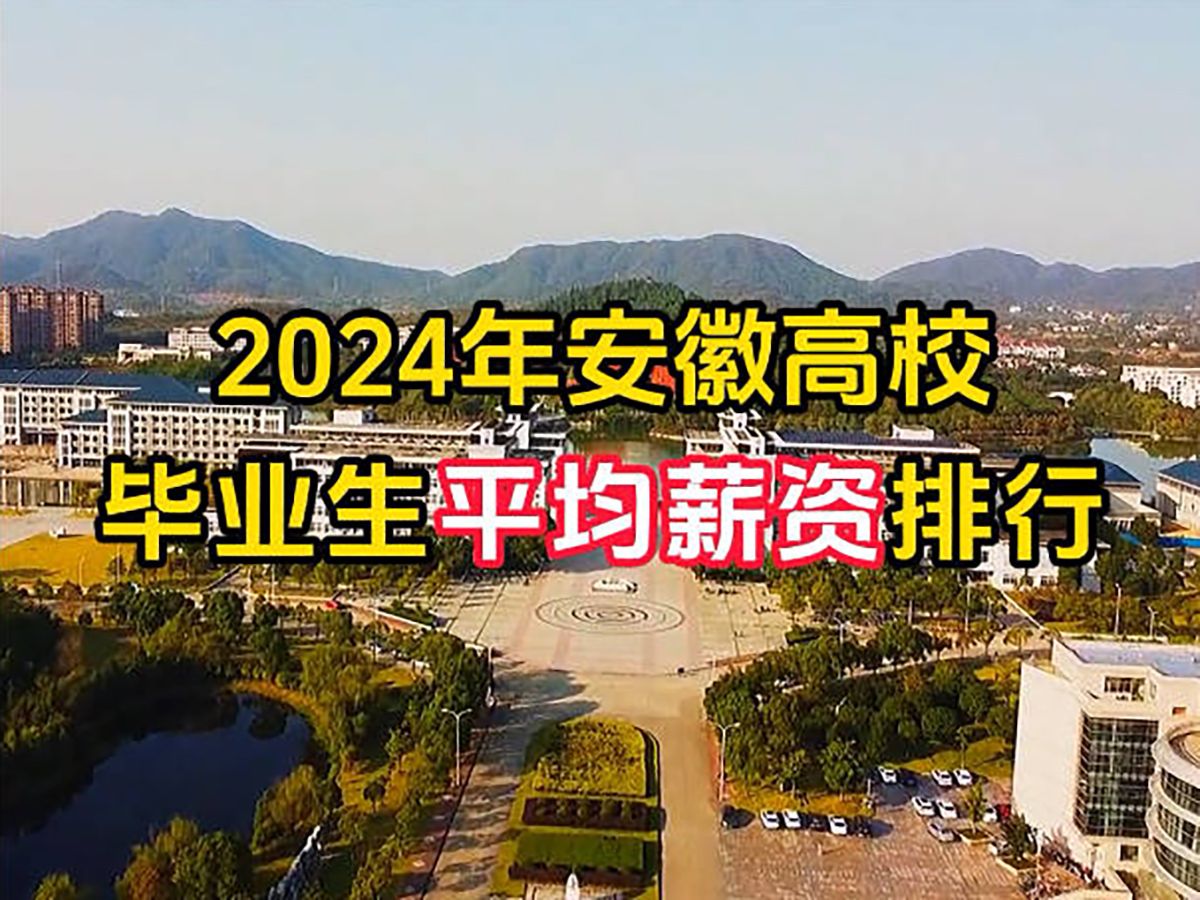 2024年安徽高校毕业生平均薪资排行哔哩哔哩bilibili