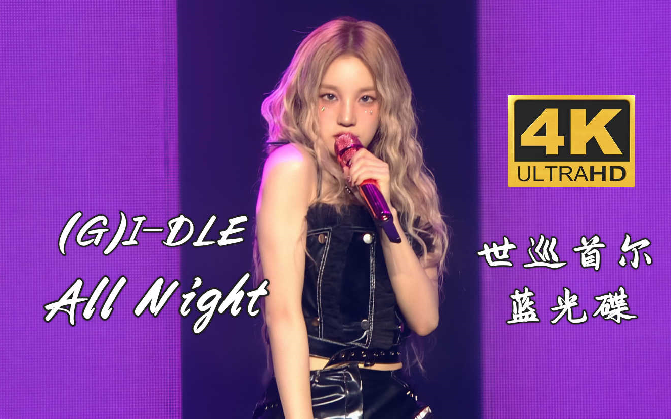 [图]【4K中字】(G)I-DLE - All Night 贝斯烟嗓 燃爆现场 蓝光收藏画质  'I am FREE-TY' 二巡首尔演唱会现场